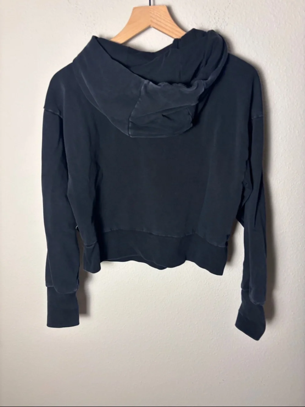 Joylab Black Terry Hoodie Sweatshirt - Picture 3 of 3